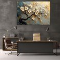 thumbnail image 5 of Mudket White Plum Blossom on Gold Branch Canvas Wall Art, Vintage Floral Oil Painting Wall Decor, Framed Ready to Hang Artwork for Living Room Bedroom Farmhouse - 12"L x 8"W, 5 of 10
