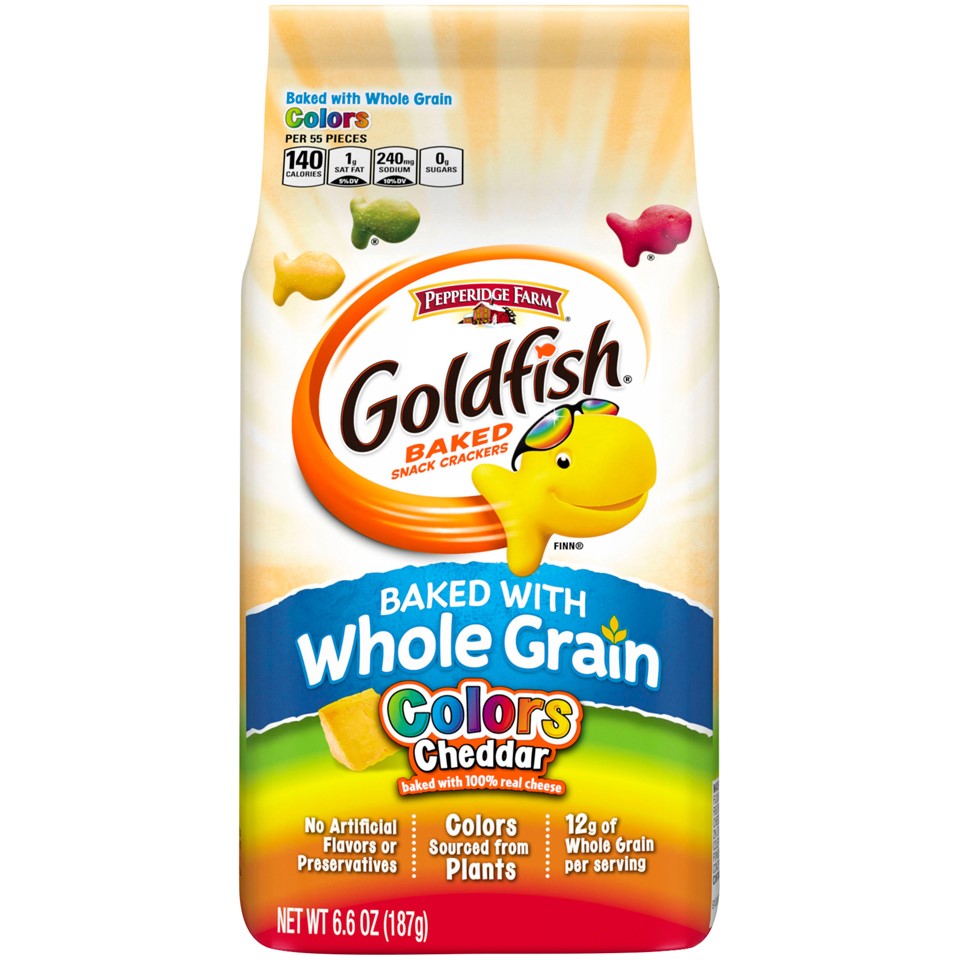 Pepperidge Farm® Goldfish® Colors Cheddar Whole Grain Baked Snack ...