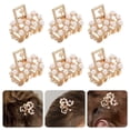 thumbnail image 3 of 6pcs Small Hair Clips Pearl Claw Clips Mini Claw Clips Pearl Mini Hair Clips, 3 of 4
