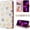 White Daisy, variant on Wallet Case for iPhone 12/iPhone 12 Pro 6.1 inch, PU Leather Phone Case Kickstand RFID Blocking Flip Case with Card Slots Wrist Strap Relief Engraved Pattern Magnetic Closure Folio Case - Vine