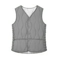 thumbnail image 2 of Shadoumai Puffer Vest for Women V Neck Sleeveless Zip Up Button Outerwear Warm Quilted Lightweight Down Winter Jackets Coats, 2 of 5