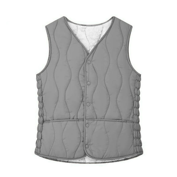 Women Jackets Fall Quilted Vest Sleeveless V Neck Puffer Vest Slim Fit Button Down Padded Lightweight Jacket
