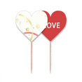 thumbnail image 1 of geometría patron de flores de  Palillos de dientes bandera etiqueta de amor selección de pastelitos, 1 of 4