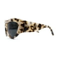 thumbnail image 3 of Exaggerated Oversized 90s Plastic Wrap Sport Plastic Sunglasses Beige Tortoise Black, 3 of 4