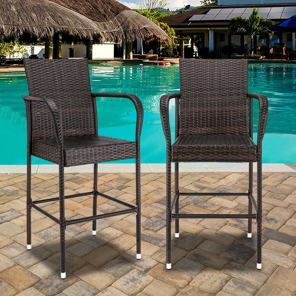 Outdoor Rattan Bar Stools With Backs ~ Home Styles Colonial Classic ...