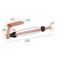 thumbnail image 2 of Paper Towel Holder, Easy-to-Use Wall Mount Under Cabinet, Aluminum Alloy Paper Roll Holder with Self-Adhesive Gold, 2 of 5