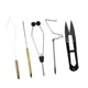 thumbnail image 5 of 5pcs Fly Tying Tools Combo Kit Fly Tying Vise Bobbin Holder Threader Needle Whip Finisher Scissors, 5 of 5