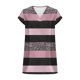 thumbnail image 5 of Blusas para Mujeres Casual Cuello en V Manga Corta Suéter Estampado Tops de Moda de Verano Camisetas de Uso Diario Suave, 5 of 6