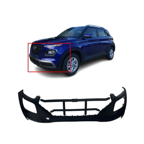 DCP Front Upper Bumper Cover For 2020-2022 Hyundai Venue Primed HY1014103