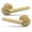 Satin Brass, variant on Mega Handles | Ronn Round Entry Deadbolt | Matte Black