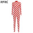 thumbnail image 2 of Disfraz navideño de bastón de caramelo para mujer, traje de gimnasia y ballet, mono leotardo de baile para patinaje artístico, mono con cremallera trasera, 2 of 5