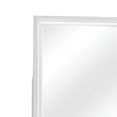 thumbnail image 2 of Benjara Rectangular Molded Wooden Frame Dresser Top Mirror, White and Silver, 2 of 7