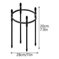 thumbnail image 2 of 11.02in Circle Diameter Climbing Rack  Plant Support Ring Creative Vine Frame Rose Black Plastic Home Decor Adjustable Trellis Durable, 2 of 13