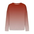 thumbnail image 4 of HOMBOM Pullover Sweatshirt for Women Red Crew Neck Oversized Fall Lightweight Long Sleeve Womens Tops, 4 of 5