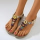 thumbnail image 1 of MKLEKYY Sandalias de Verano para Mujer, Estilo Bohemio, Vintage, Con Cuentas, 1 of 4