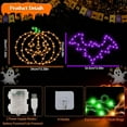 thumbnail image 3 of Halloween Decorations, 2 Pack Bat Window Lights, 8 Modes Battery Operated Halloween Lights with Timer, Waterproof Window Silhouette Light for Indoor Window Door Yard Party Decor, 3 of 10