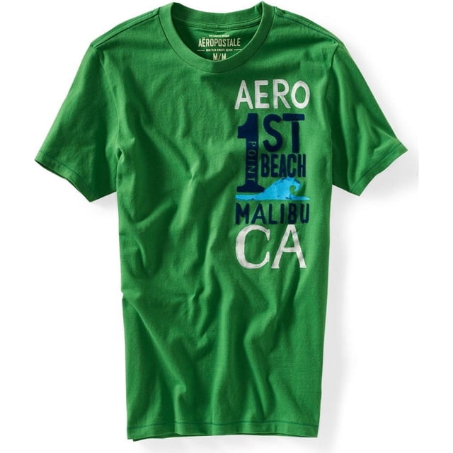Aeropostale - Camiseta gráfica para hombre So 9 Cal Wave Riders, verde, grande
