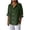BBO66-Green, variant on Cotton Linen V Neck Blouse For Women Eyelet 3/4 Sleeve Casual Loose Tunic Tops Summer Lightweight Work Shirts Dark Gray 2XL
