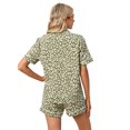 thumbnail image 5 of Baywell Womens Printed Pajamas Sets Short Sleeve Button Down Shirt and Shorts Soft Loungewear Set, 5 of 8