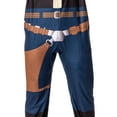 thumbnail image 2 of Star Wars Mens' Movie Film Han Solo Costume Footless Sleep Union Suit, 2 of 5