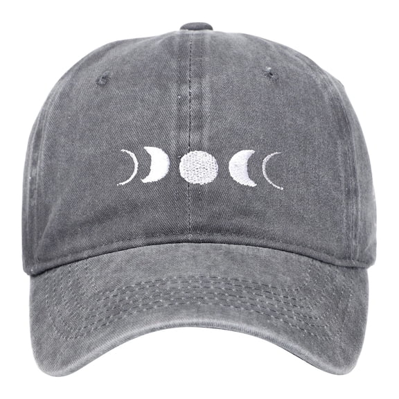Yuanlong Baseball Cap Men Women Embroidered Visors Hat With Moon Changes Spring Daily Stylish Casual Adjustable Headwear