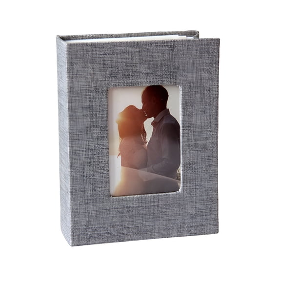 CCOCC Slip-in Photo Album Linen Cover 50 Pages 100 Pockets 4x6-Inch Wedding Travel Baby Shower Kids Family Anniversary Picture Collection Book