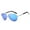 Silver, Blue, variant on Design Italia Men's Aluminum Magnesium Polarized Sunglasses (Black, Ebony)