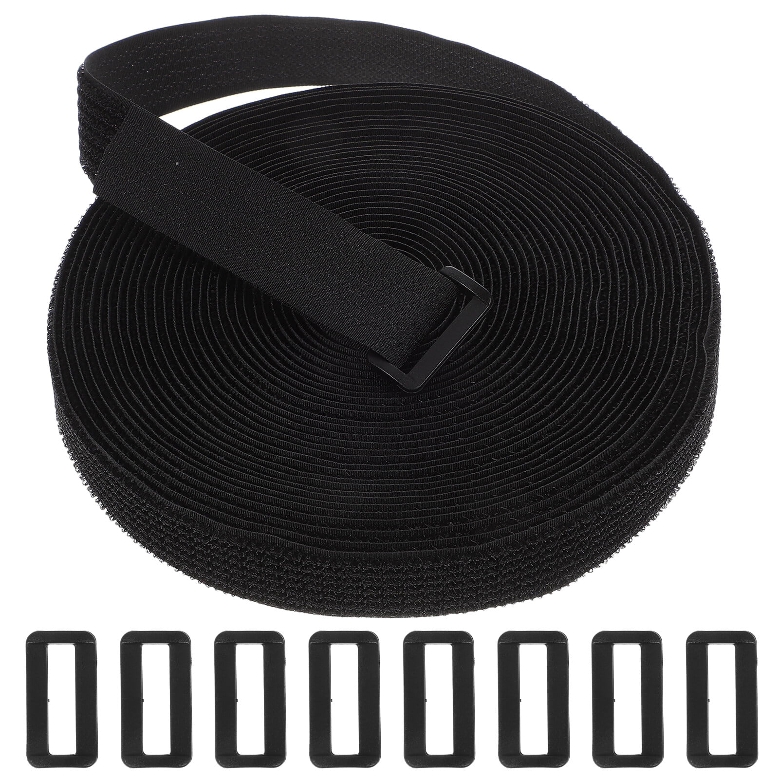 1 Set Hook and Loop Cable Straps with Buckles Reusable Cable Straps