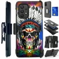 thumbnail image 1 of Compatible with Samsung Galaxy A02s 5G Hybrid Card Holster Phone Case Cover (Skull Chief FF), 1 of 1