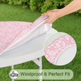 thumbnail image 5 of 44in Round Tablecloth with Elastic Edge, Waterproof Fitted Table Cover for 36-44" Tables, Floral Theme Polyester Reusable Table Cloths Wipe Clean for Picnic, Dining, Outdoor Use and Party Decor, 5 of 7