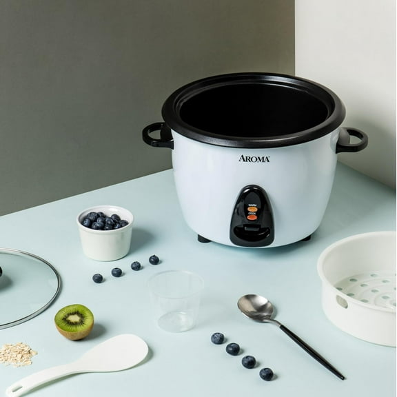 20-Cup Pot-Style Rice Cooker & Food Steamer, White