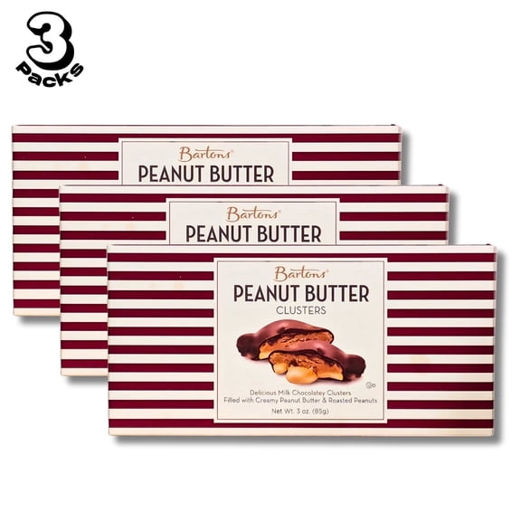 Bartons Peanut Butter Milk Chocolate Clusters, 3-oz., Pack of 3