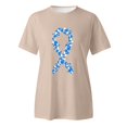 thumbnail image 4 of TSADFHJI Hauts pour Femmes Élégants TG T-Shirt Imprimé à Manches Courtes Col Rond Blouse m Kaki, 4 of 4