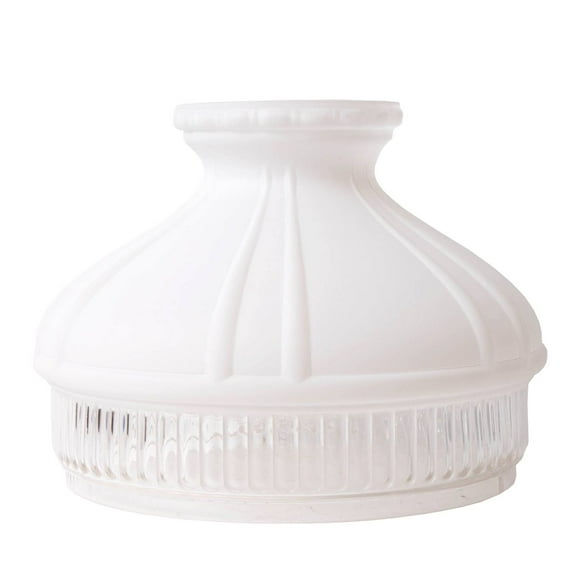 Aladdin 10" White Over Clear Glass Shade #N601