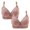 Pink, variant on WREESH 2 Pack Push-Up Bra Adaptive Bra Women Printing Gathered Together Large Size Daily Bra Underwear No Underwire Bras Bra Underwear Black