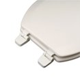 thumbnail image 2 of BathDecor Cotton White (Bright White) Deluxe Molded Wood Elongated Toilet Seat with Adjustable Hinge, 2 of 4