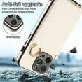 thumbnail image 2 of For Iphone 15 Pro Crossbody Ring Wallet Leather Back Cover Phone Case(White), iPhone 13 Pro Max, 2 of 7