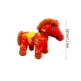 thumbnail image 2 of 1 Pc Plush Horse Toy, 13-Inch Short Plush Stuffed Animal With Festive Patterns, For Teens, S, Home Decor, Gift Giving, 2 of 5