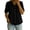 Black#women's linen button down babydoll tops, variant on Womens Linen Tunic Shirt Button Down Short Sleeve Babydoll Shirts Collared Empire Waist Summer Blouses Tops Vacation Tee White,L