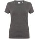 thumbnail image 1 of Skinni Fit- Camiseta de manga corta elástica y suave para mujer (Carbón Jaspeado), 1 of 2