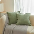 thumbnail image 2 of Xihbxyly Funda de Cojín de Pana, Suave y Agradable para La Piel, Elegante Protector de Almohada con Diseño de Rayas, Lavable y Apto para Secadora, Ideal para El Sofá de La Sala de Estar, Una Elegante, 2 of 2