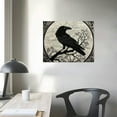 thumbnail image 4 of Orinice Black Bird Branch Circular Poster & Print Wall Painting for Classroom Kitchen Office Farmhouse Bathroom Decor Pictures Wall Art Ready to Hang Canvas Living Room Bedroom Home Office Wall Decor, 4 of 6