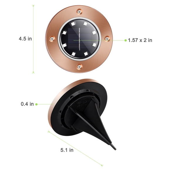 outdoor solar lights, 8 solar lights outdoor waterproof, solar garden lights landscape lighting suitable for courtyard path lawn courtyard deck driveway, warm white