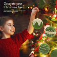 thumbnail image 4 of 12Pcs 3.15 Inch Olive Green Christmas Ball Ornaments, Flocked Velvet Shatterproof Hanging Balls for Christmas Tree Decor, 4 of 7