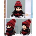 thumbnail image 4 of Yigetop Beanie for Women Adult Windproof Hat Cycling Skiing Knit Hat Scarf Mask Sets Warm Knitted Cap Winter Hats for Women Red One Size, 4 of 4