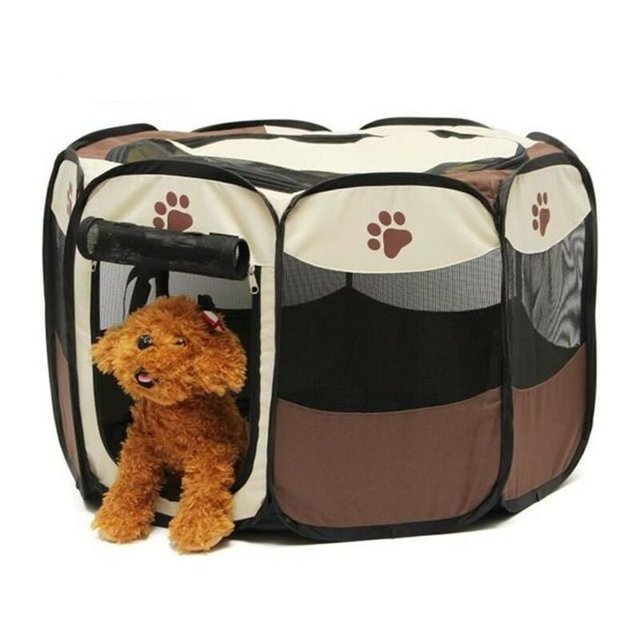 Parque para cachorros, valla plegable octogonal de 72 x 45 cm para mascotas, Chen Traveling, fácil de llevar