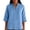 Light Blue, variant on YuXingFu Plus Size Tops for Women Dressy Long Sleeve V-Neck Asymmetrical Tops - Pleated Detail Silk for Daily White S