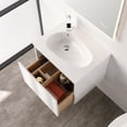 thumbnail image 2 of Blossom Voyage 24" Floating Vanity | Glossy White | LED Wall Mount Cabinet with Acrylic Sink & Drawer, 2 of 9