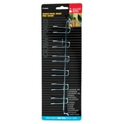 Crawford 18888 Peg Hook Rack, Steel, Silver, Zinc
