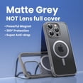 thumbnail image 1 of Magnetic Ring Case for iPhone 15 Pro Max Case for iPhone 14 13 12 Pro Max 15pro Magnet TPU Cover Shockproof Cases Matte Grey For iPhone 15Pro Max, 1 of 6